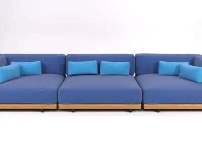 Modular outdoor sofa 3D model