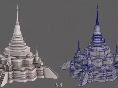 Pagoda V11 3D model