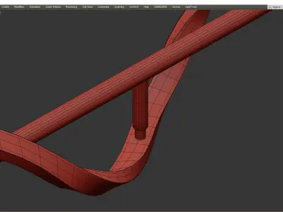 RNA Rings chrome Low-poly 3D model