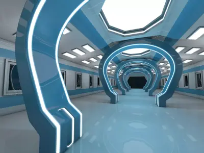 Hallway Interior 3D model