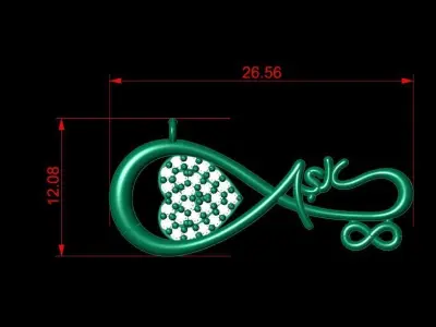 Pendant P196 3D Print Model 3D print model