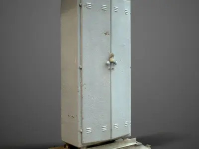 Metallic Cupboard 3D model