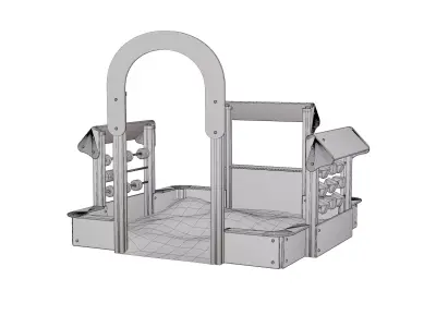 kids playground Low-poly 3D model