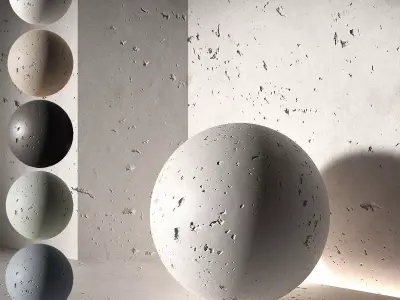 4K Seamless PBR Concrete with dents textures and material Texture