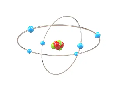 Carbon Chemical Element v2 002 Low-poly 3D model