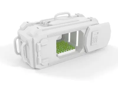Sci-Fi Lab Hydroponic Science Crate Low-poly 3D model