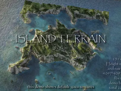 Island Terrain 3D model