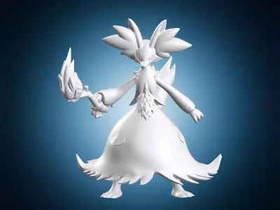 Delphox Statue 3D Model 3D print model