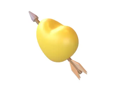 Heart With Arrow v1 009 Low-poly 3D model