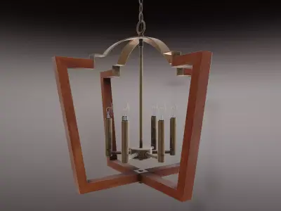 Modern 3D Ceiling Light Low-poly 3D model