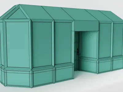 Romantic Shop Front Low-poly 3D model