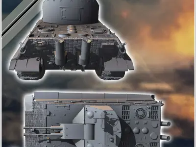 Flakpanzer E-75 55mm Entwicklung  - Germany Eastern Western Berl 3D print model