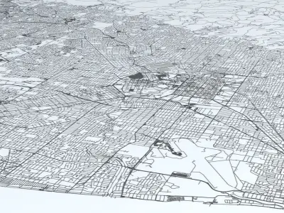 Adelaide Road Network and Streets 3D model