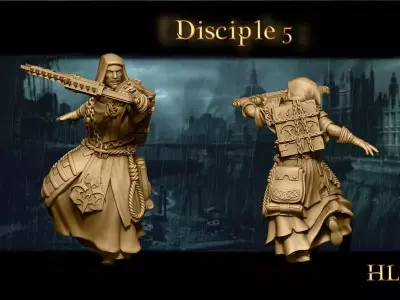 Heresylab Redeemers cultist 6 both Scifi and Fanatsy Version 3D print model