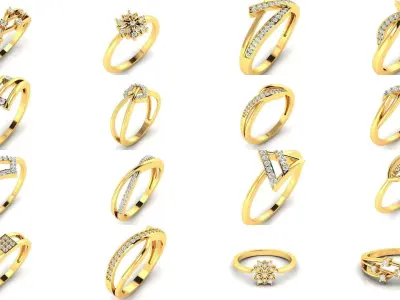 30 light wt rings pack 3dm render details