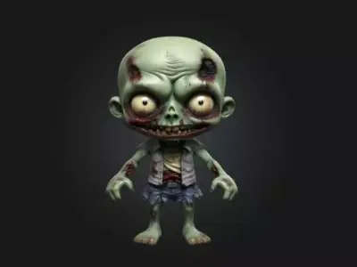Chibi zombie 3D model