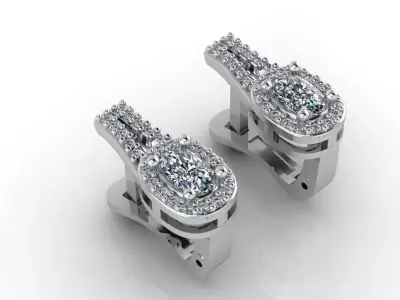 Women Earrings 3DM STL Womens Earring Renders 3D print models   3D print model