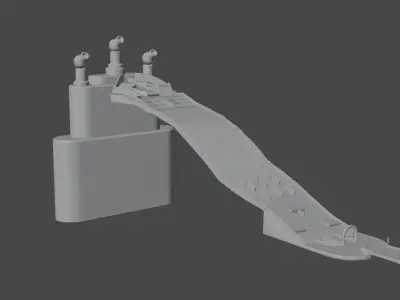 fall guys fall mountain map  Low-poly 3D model