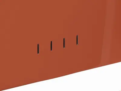 Apple iMac 2023 Orange 3D model