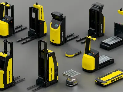  X7 AMR (Autonomous Mobile Robotics) Warehouse Logistics Package PBR 