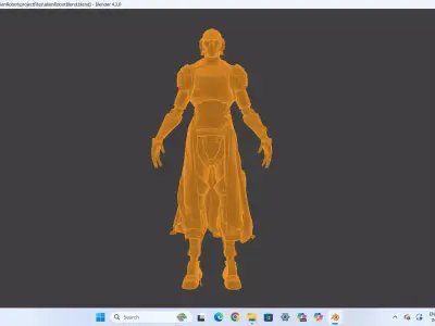 Rigged Sci-Fi Alien Character Animated Highpoly Asset 3D model