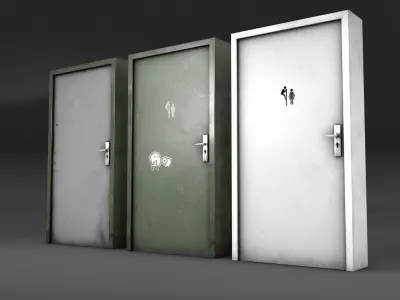 Basic Door Low-poly 3D model