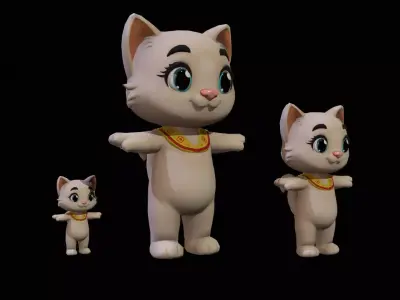 Cat8Pack3 Low-poly 3D model