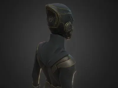 Sci-fi Thief - The Future Thief - FemaleVer Low-poly 3D model