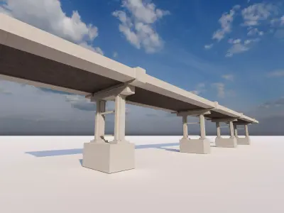 Bridge Construction 3D Model - Detailed Look into Infrastructure 3D model purchase