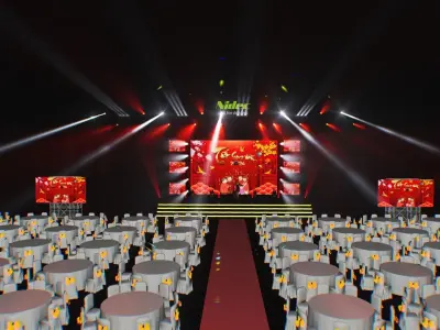 3d stage design for big event - 10 design 3d model Texture