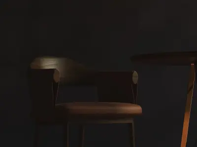 Dark interior scene 3D model