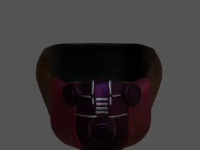 Gas mask helmet 3d model scifi Low-poly  Low-poly 3D model 286