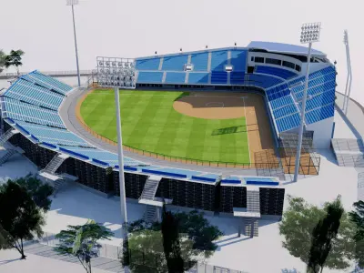 Fengtai Softball Field - Beijing China 3D model