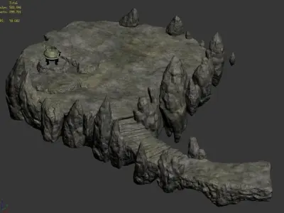 One hundred thousand mountains - mountain - stone 3D model