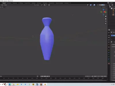 purple vase  Low-poly 3D model