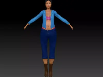  female character 3d model 3D print model