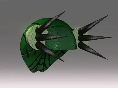 Bug Mask Space Ship Low-poly 3D model