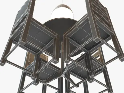 Table And Chairs 3D model