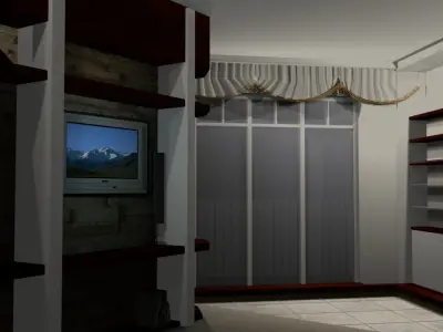 Flat Bedroom 01 3D model