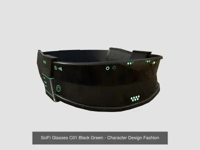 08 SciFi Glasses C Model Collection - Character Design Fashion 3D Model Pack