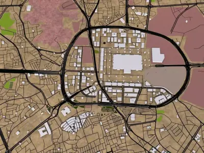 Medina City Saudi Arabia Low-poly 3D model