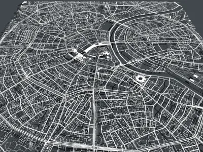 Cityscape Moscow The First Garden Ring 3D model