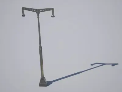 Street Lamp Low-poly 3D model 44