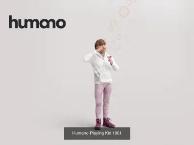 Humano 5-Pack - PLAYING KIDS - PLAYGROUND- 5x 3D models A