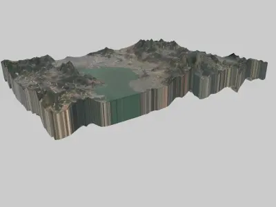 Kunming City Low-poly 3D model