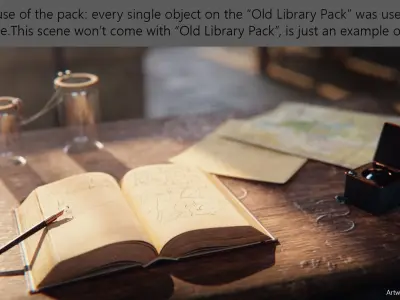 Old Library Pack 3D model