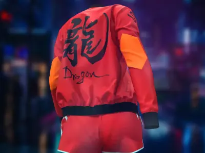 tracksuit jacket on street at night Low-poly 3D model