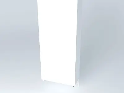 PANELLED DOORS CABINET900x450x2090mm Free 3D model