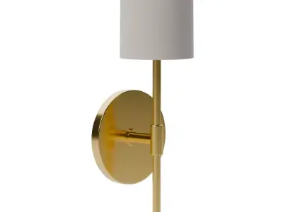 Jensine Wall Sconce White Lamp Low-poly 3D model