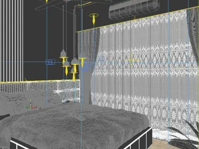 BEDROOM modern design in chennai 3D model